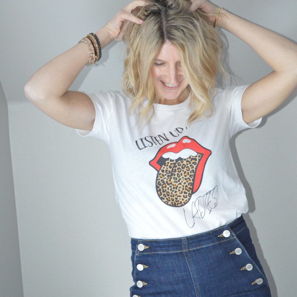 Listen Up, Ladies Tee - White